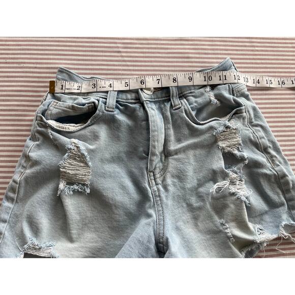 SO Super High Rise 90s Boyfriend Short Cut-off size 1 denim summer juniors - Picture 4 of 6